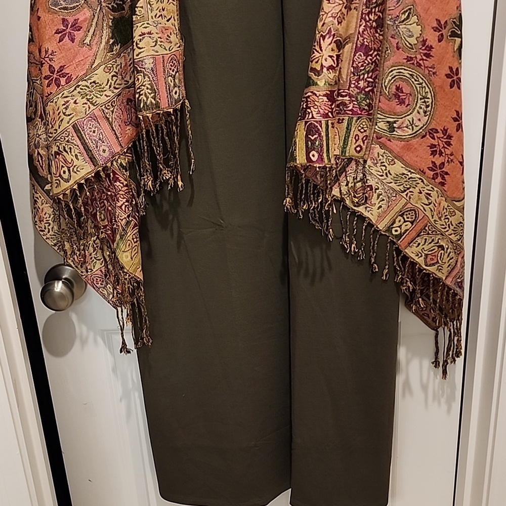 NWOT Soft Surroundings Twist-Front Olive Hannah Dress In A Smooth Scuba Knit 3x - Picture 7 of 7
